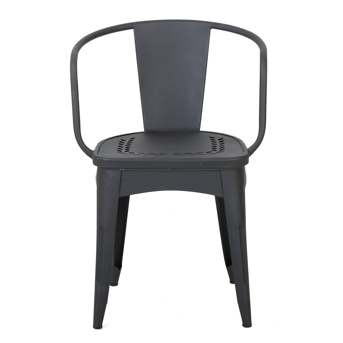 Ambrosia - 3 Piece Bistro Set With Leaf Motifs Top And Seat - Black