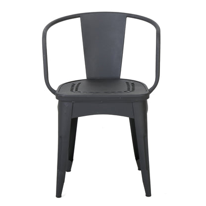 Ambrosia - 3 Piece Bistro Set With Leaf Motifs Top And Seat - Black