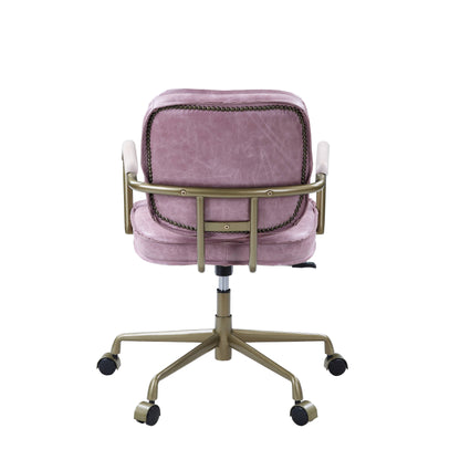 Siecross - Top Grain Leather Office Chair - Pink