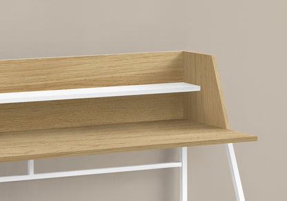 Computer Desk For Home Office, Laptop, Storage Shelves, Contemporary & Versatile Placement - Natural