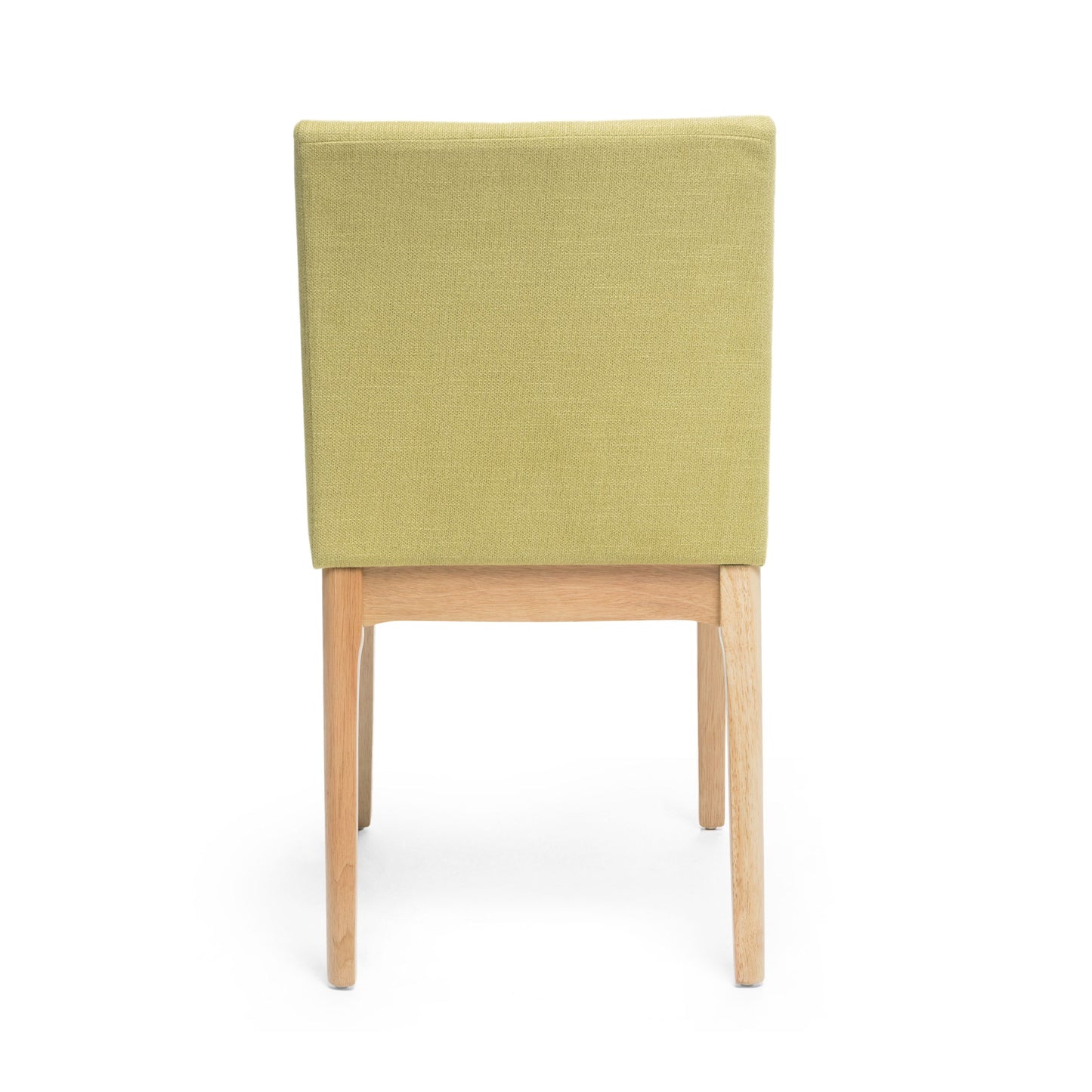 Contemporary Fabric Dining Chairs (Set of 2) - Green / Natural Oak