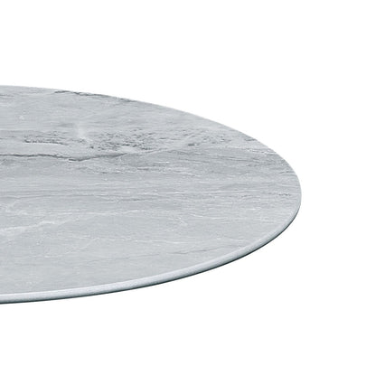 Circa - End Table With Marble Textured Top - Gray