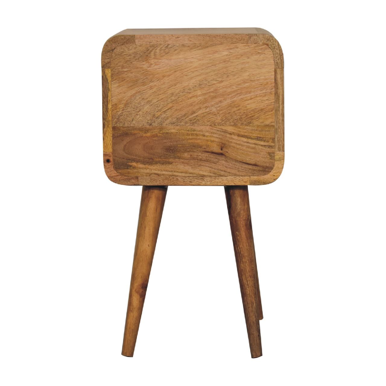 Mini Curved Nightstand - Oak