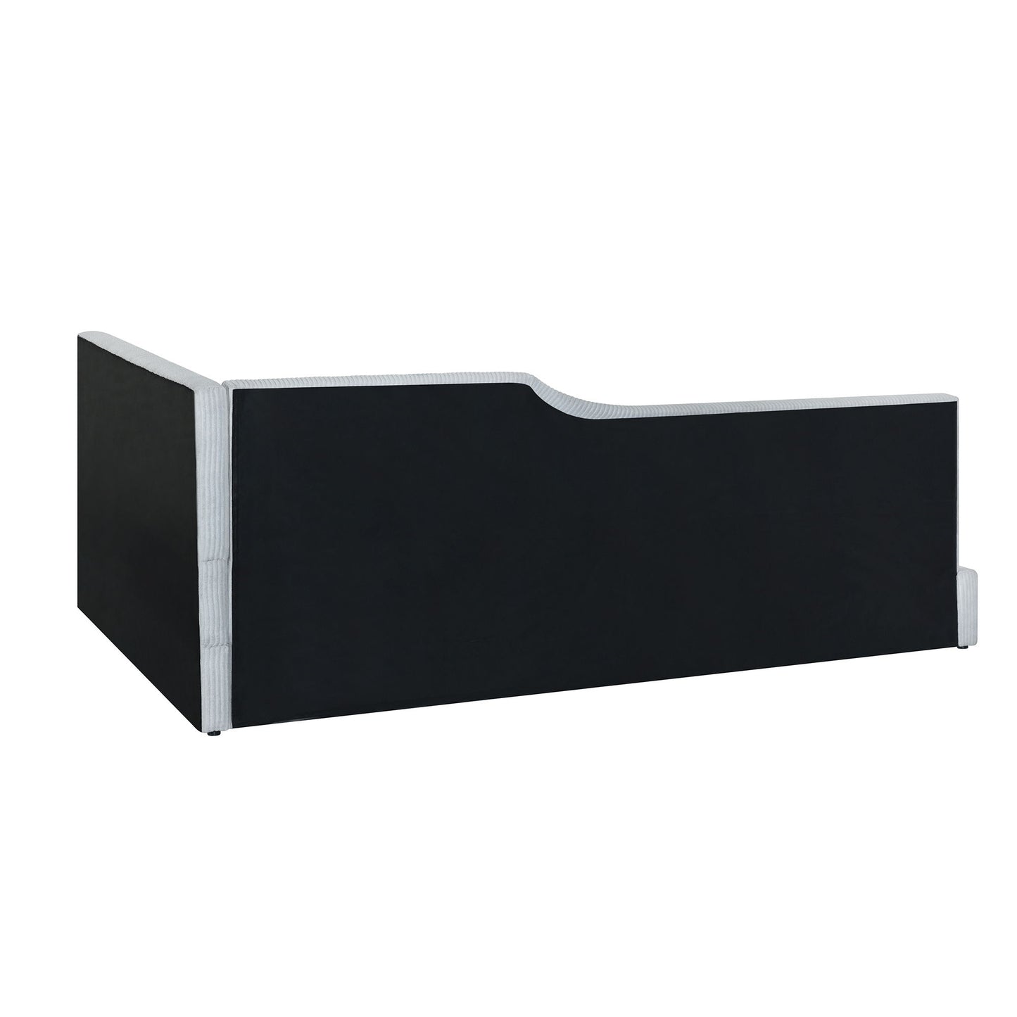 Twin Size L Shaped Upholstered Daybed - Gray