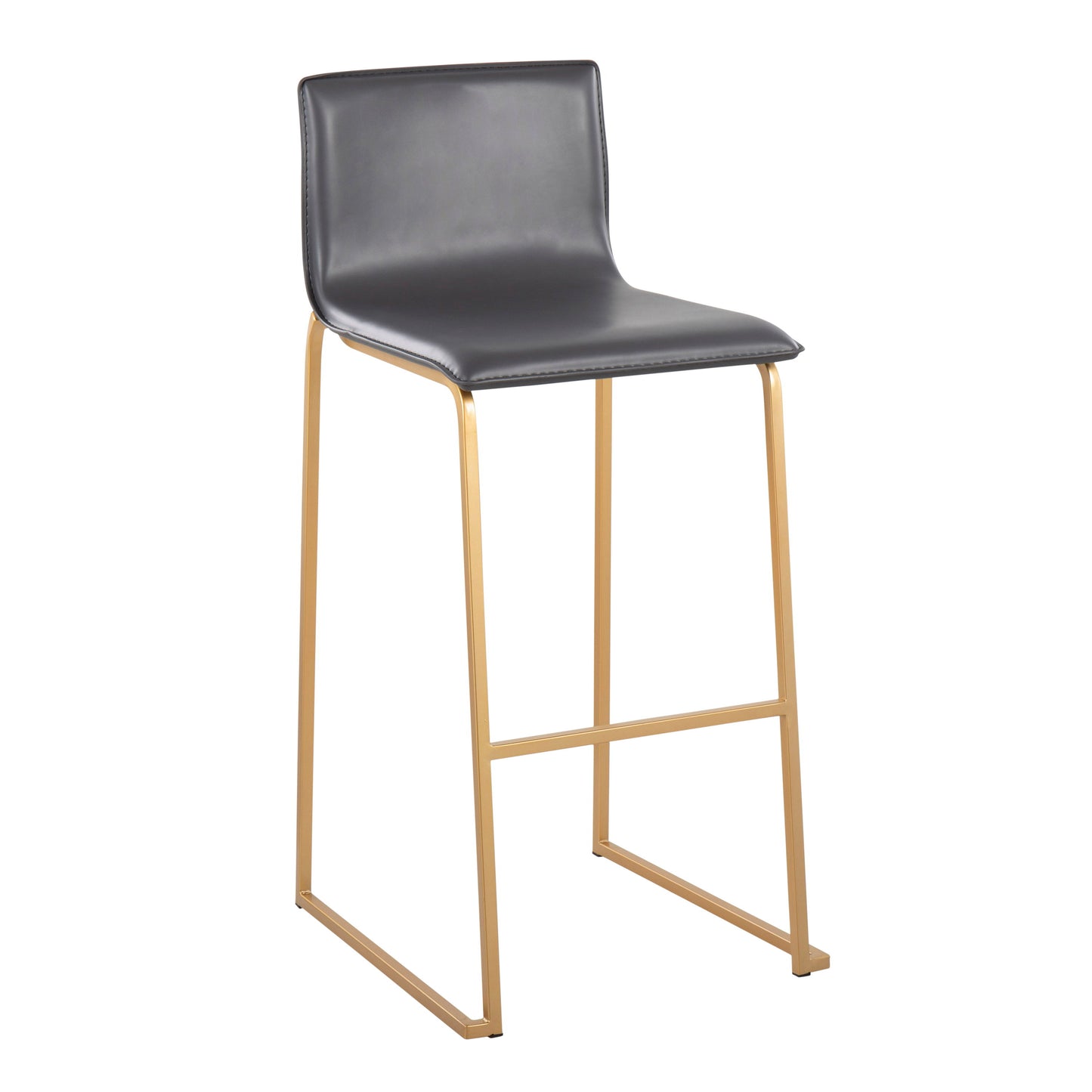 Mara - Contemporary Barstool (Set of 2) - Gold / Gray