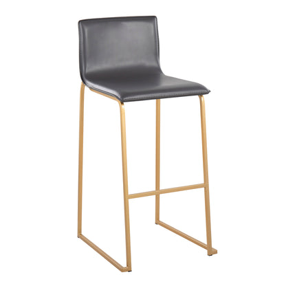 Mara - Contemporary Barstool (Set of 2) - Gold / Gray
