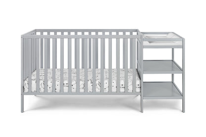Palmer - 3 In 1 Convertible Crib, Changer Combo - Gray