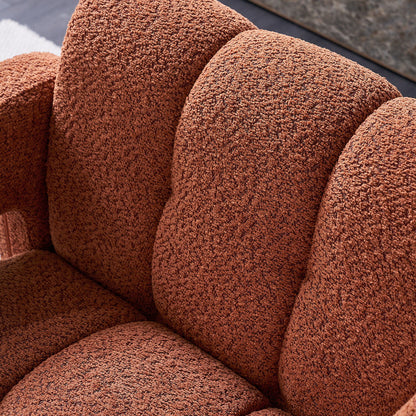 31.10" Wide Boucle Upholstered Accent Chair - Orange