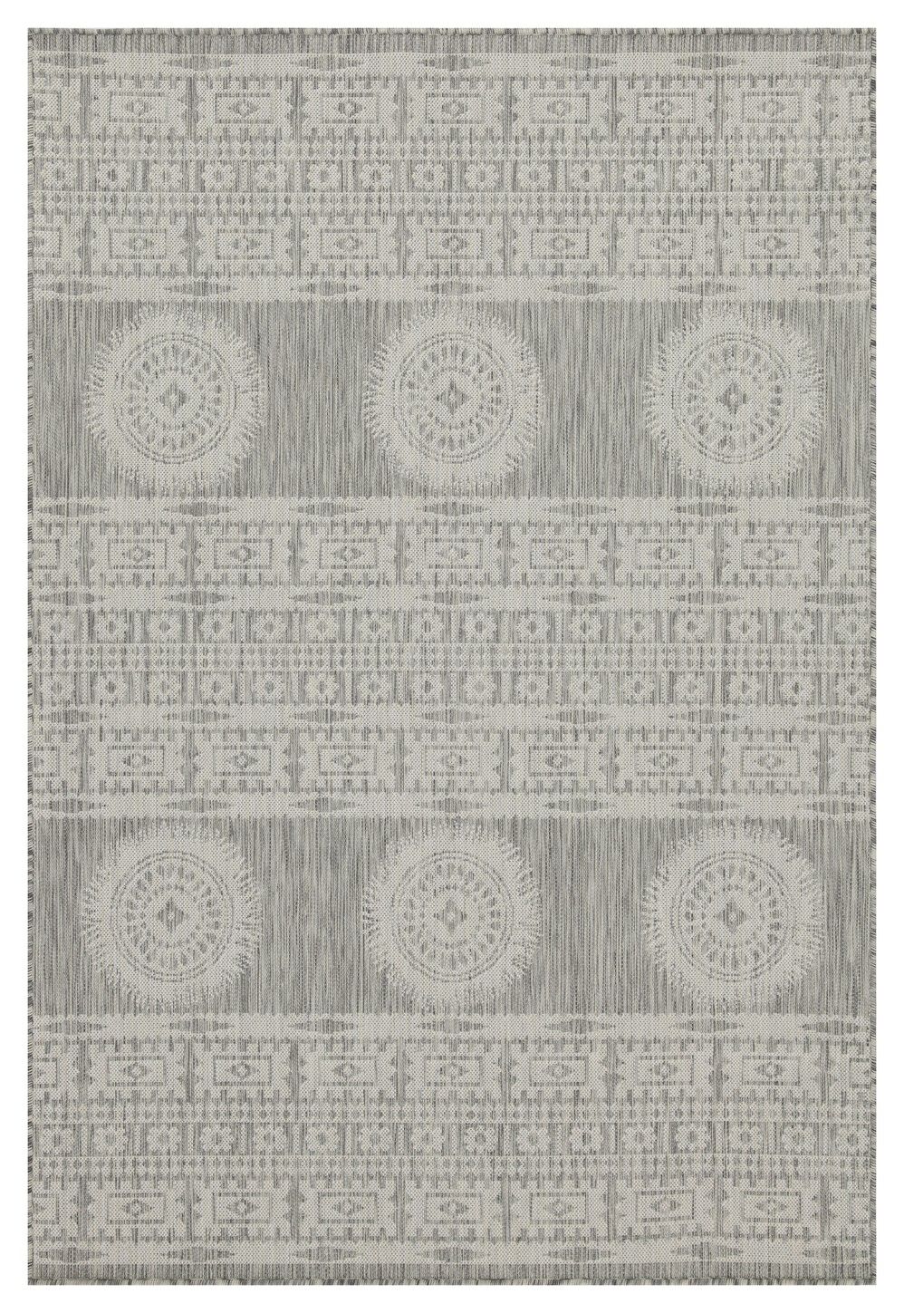 Sunshine - 7'10" X 10'3" Indoor, Outdoor Area Rug - Silver