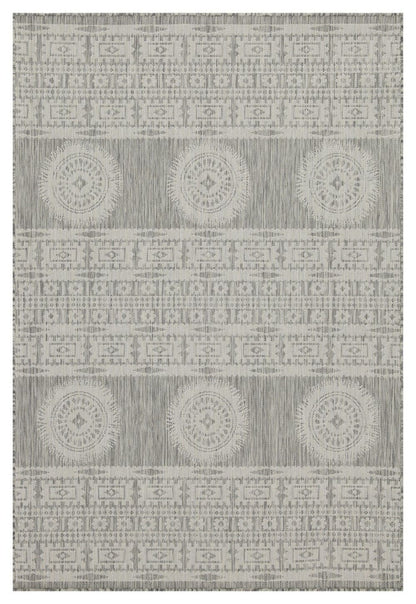 Sunshine - 7'10" X 10'3" Indoor, Outdoor Area Rug - Silver