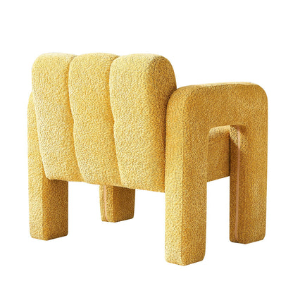 31.10" Wide Boucle Upholstered Accent Chair - Yellow