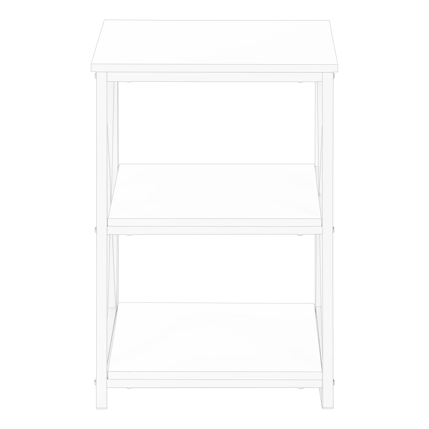 Accent Table, Side Contemporary And Modern - White