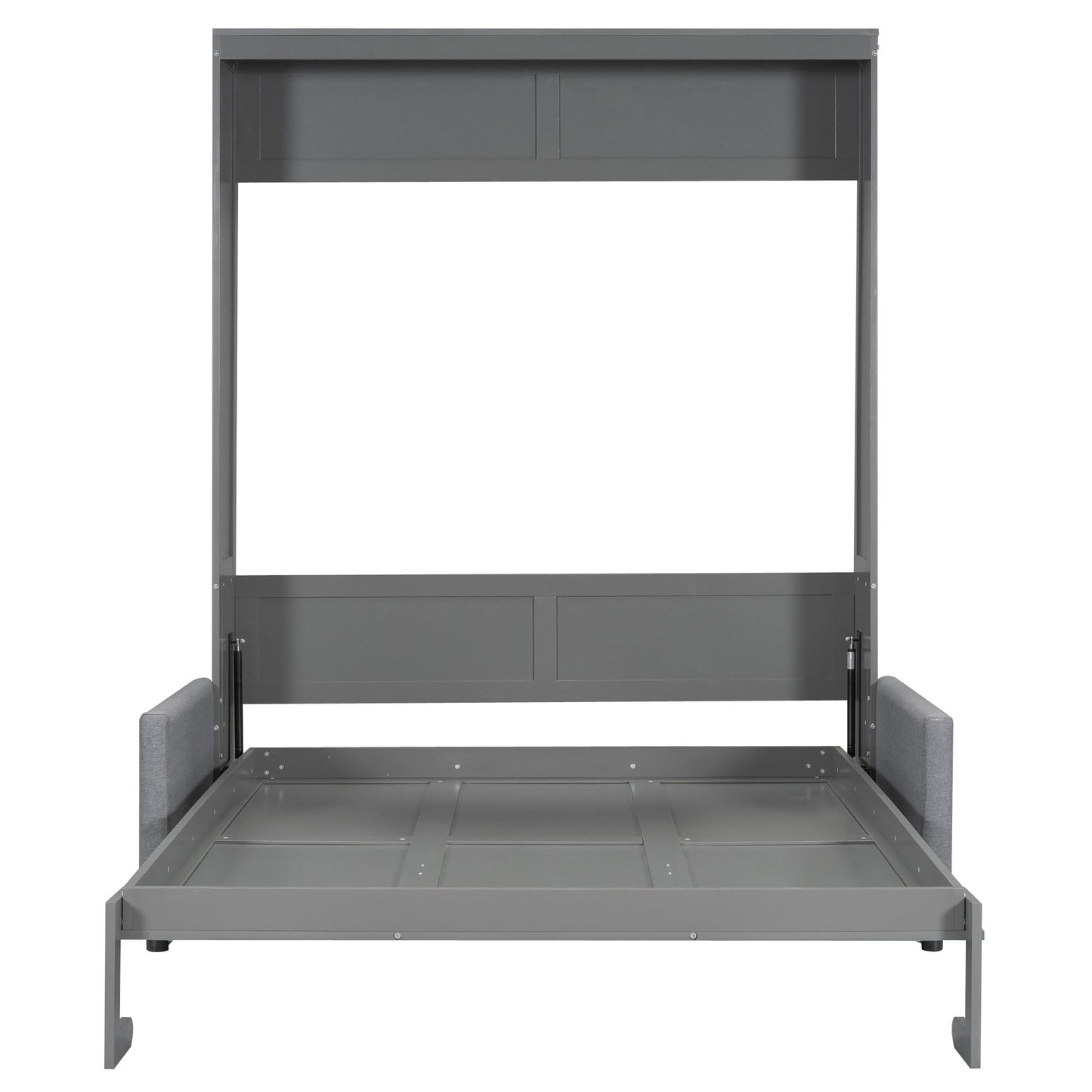 Queen Size Murphy Wall Bed With Cushion - Gray