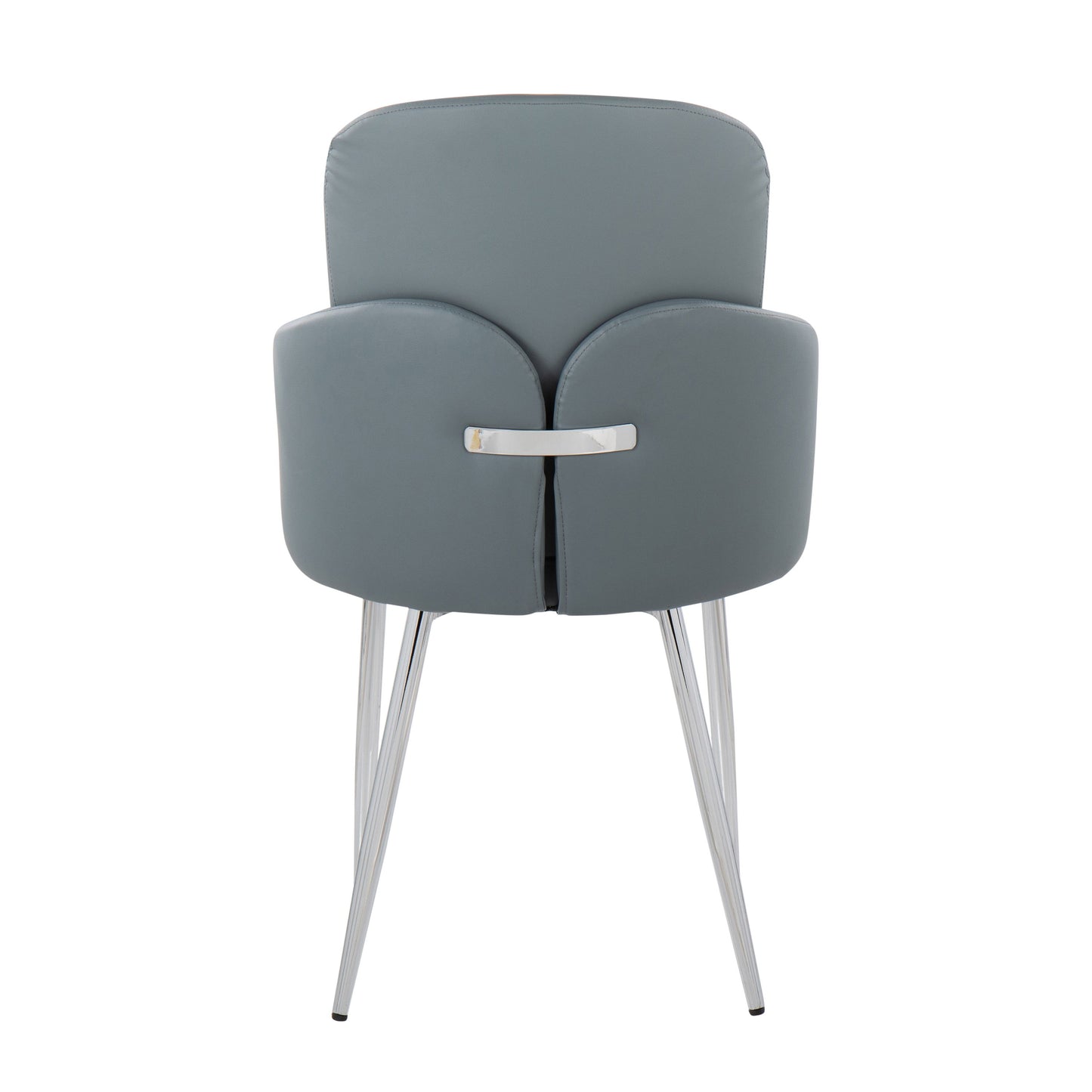 Dahlia - Contemporary Dining Chair (Set of 2) - Chrome / Gray