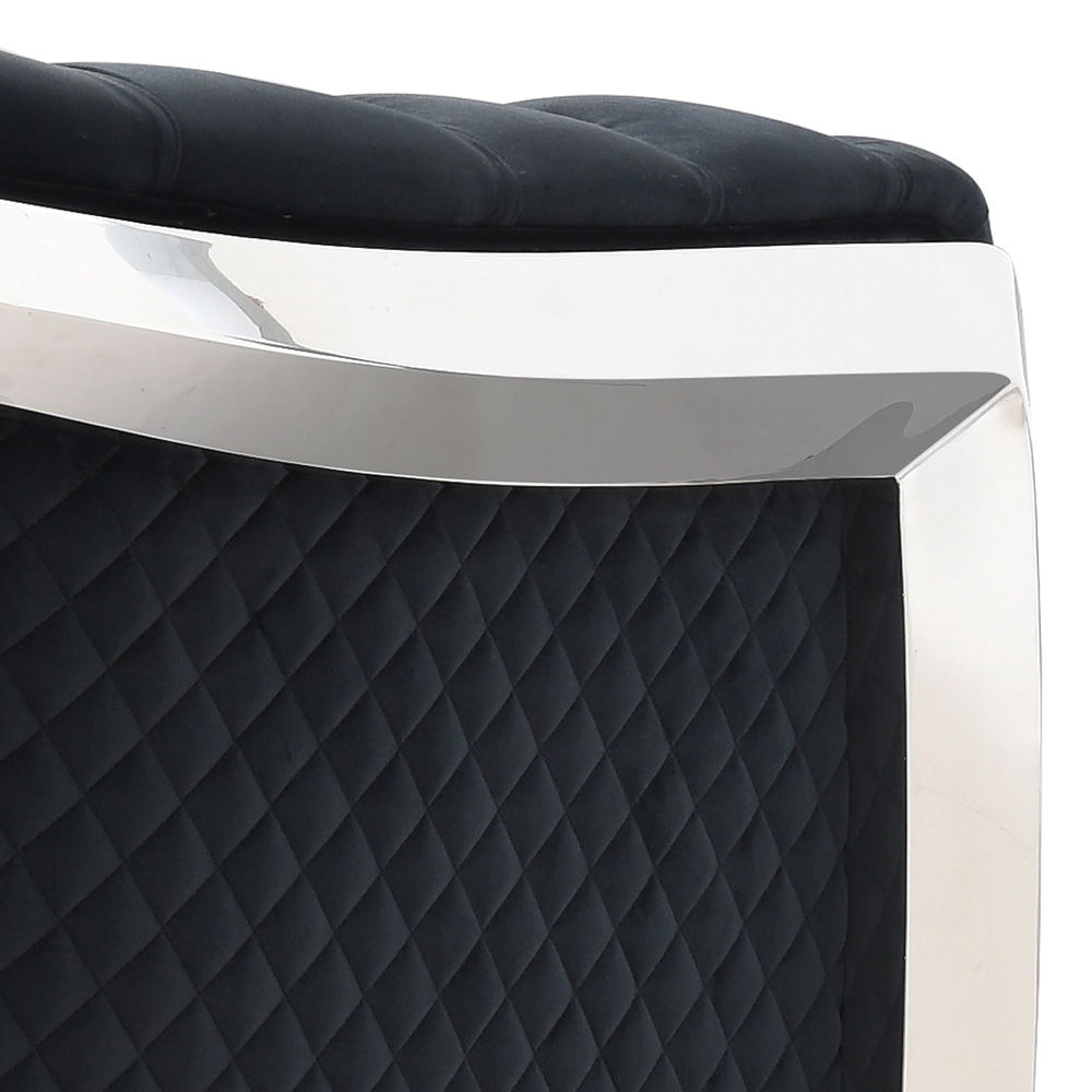 Loveseat With Flared Arms - Black