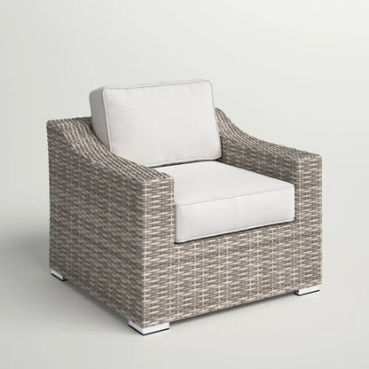 Patio Chair With Cushions Durable Construction - Gray Mix