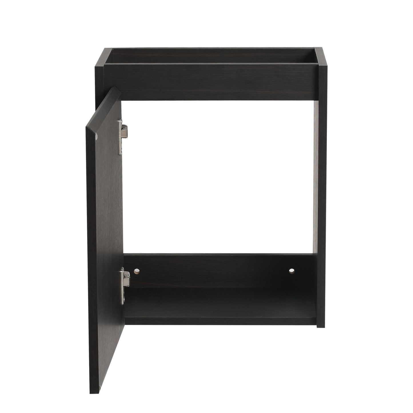 Modern 16" Bathroom Vanity Sink Combo With Ceramic Sink And Cabinet For Small Spaces - Black