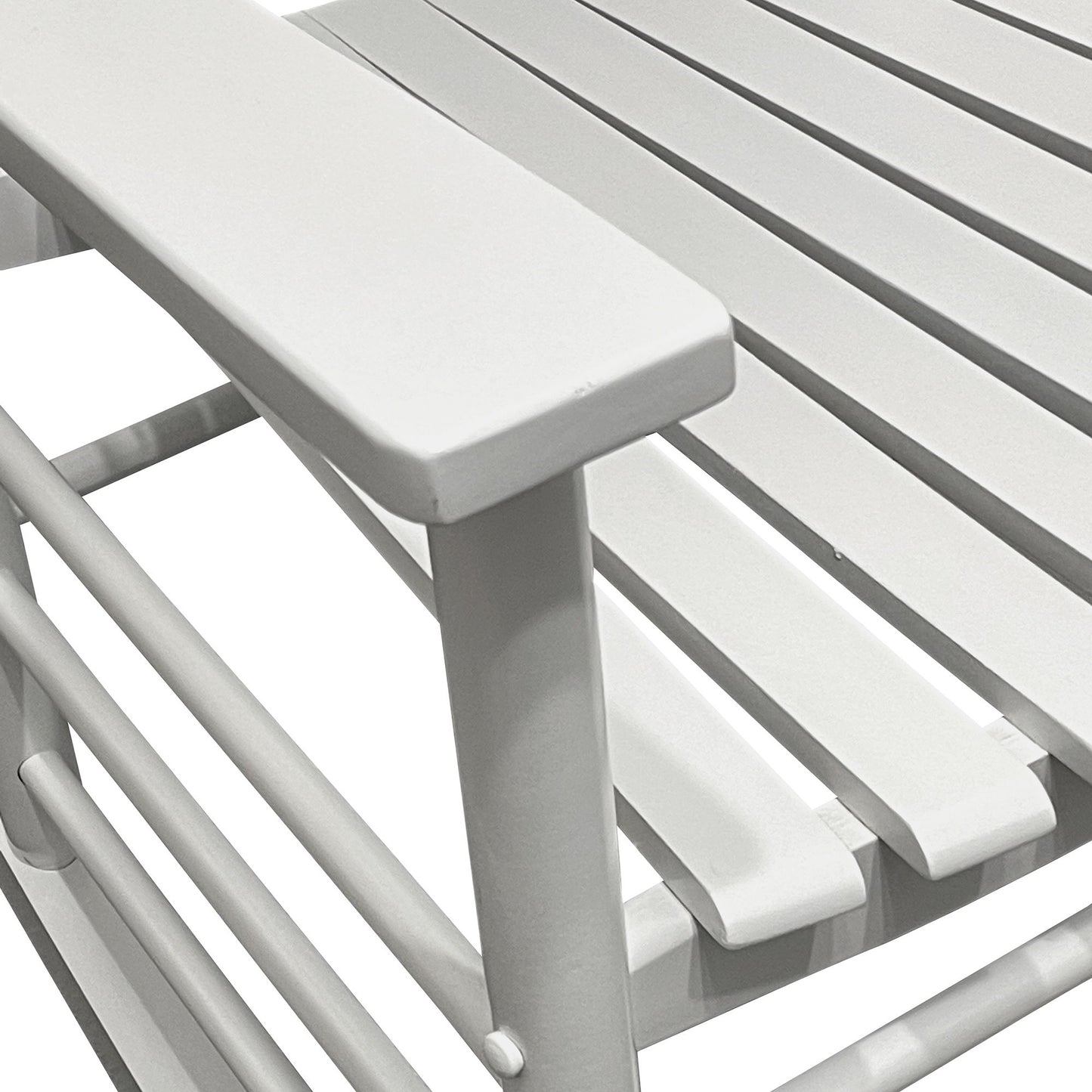 Balcony Porch Adult Rocking Wood Chair - White