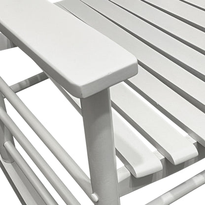 Balcony Porch Adult Rocking Wood Chair - White