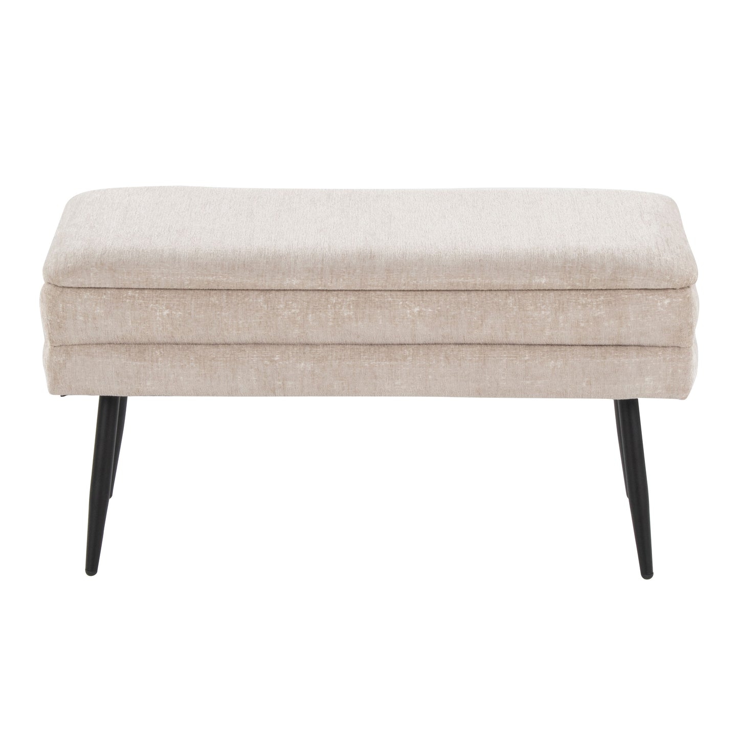 Neapolitan - Contemporary Storage Bench - Black / Light Brown