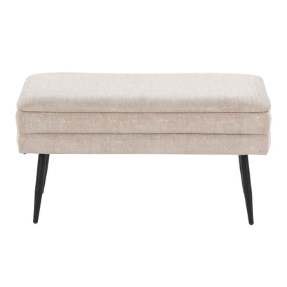 Neapolitan - Contemporary Storage Bench - Black / Light Brown