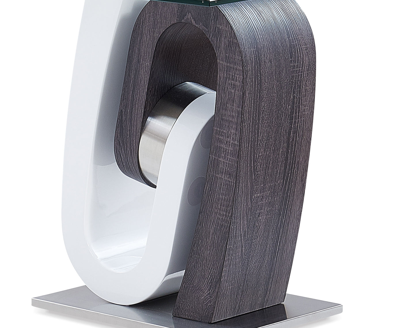 Rocky - End Table - White / Gray