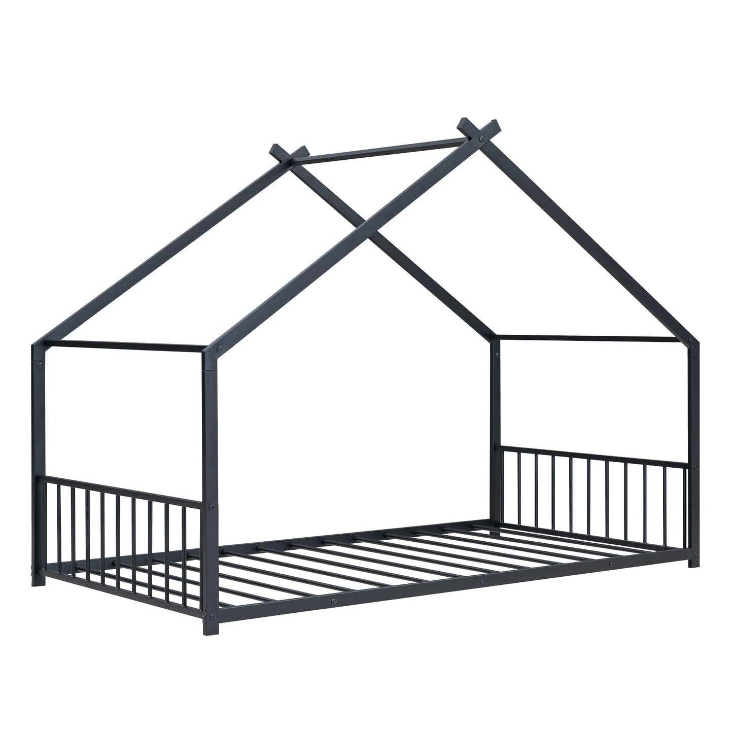 Twin Size House Bed - Black