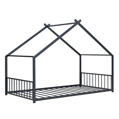 Twin Size House Bed - Black