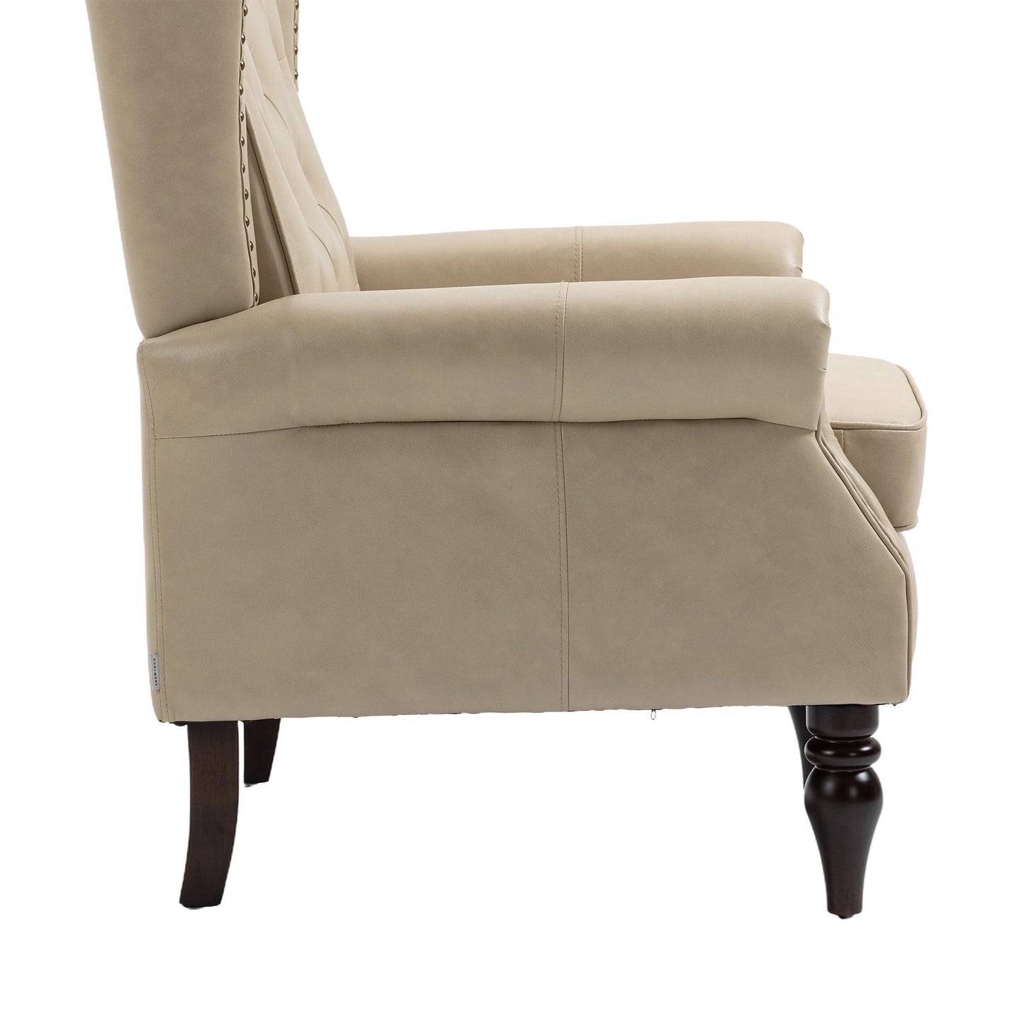 Modern Accent Chair Lounge Chair With Sturdy Wood Legs - Camel