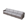 4 Piece Sectional Seating Set With Cushions - Gray Mix