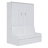 Queen Size Murphy Space Saving Wall Bed With Cushion - White