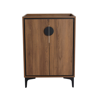 Modern Bathroom Vanity Storage Cabinet With Soft Closing Doors And Construction - Brown