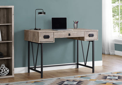 Computer Desk For Home Office, Laptop, Storage Drawers, Transitional - Taupe