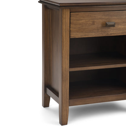 Artisan - Bedside Table - Rustic Natural Aged Brown