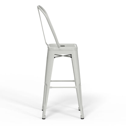 Fletcher - Metal Counter Height Stool (Set of 2) - White