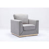 Valin - Linen Chair For Living Room - Gray