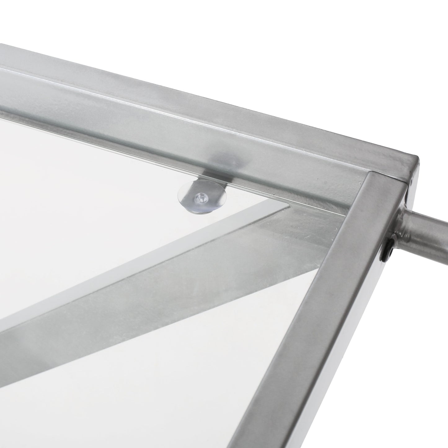 Modern Z Shaped Bar Cart With Tempered Glass Shelves - Silver