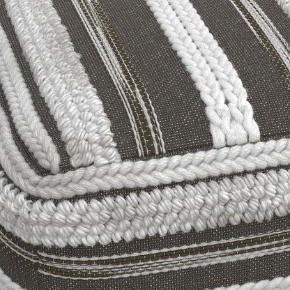 Sommer - Square Pouf - Natural / Taupe Gray