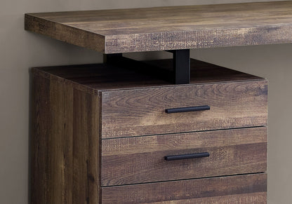 Computer Desk For Home Office, Laptop, Left, Right Set - Up, Storage Drawers, Contemporary & Modern - Brown