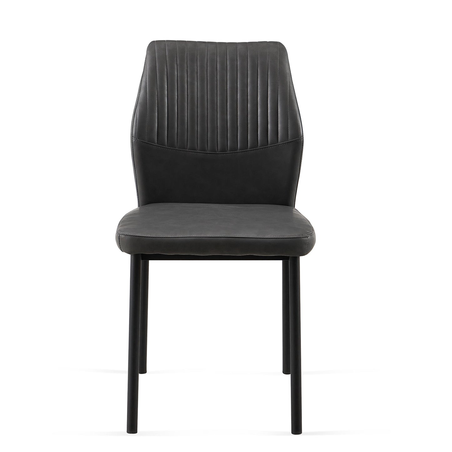 Dining Chairs Living Room Chair Modern Kitchen Armless Side Chair With Metal Legs (Set of 4) - Dark Gray