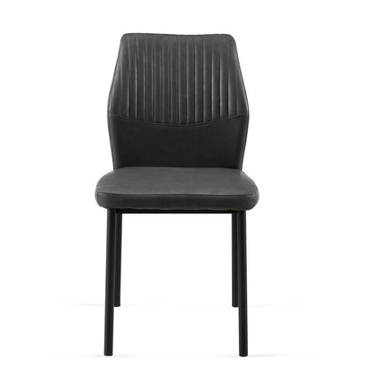 Dining Chairs Living Room Chair Modern Kitchen Armless Side Chair With Metal Legs (Set of 4) - Dark Gray