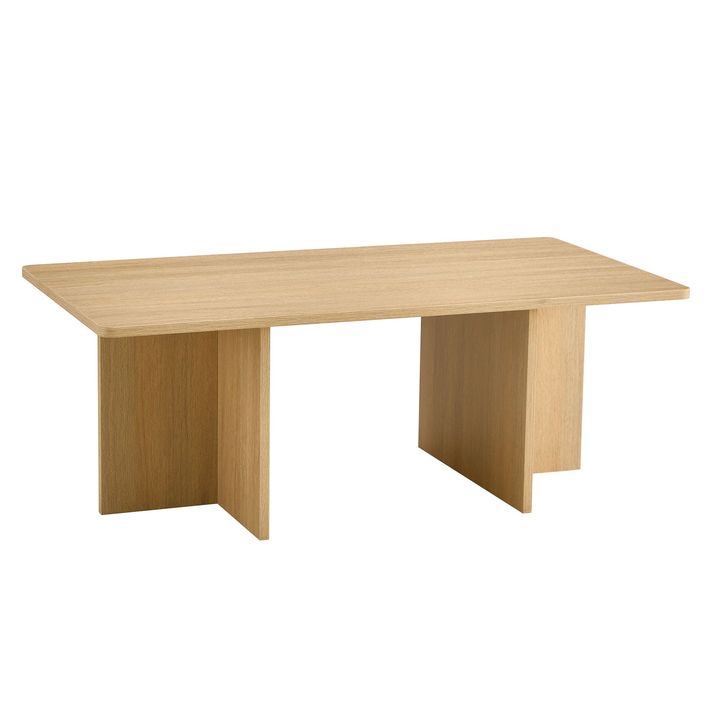 Modern Triangular Support Coffee Table, Lightweight And Stable, Perfectly Integrating Nature And Industry - Light Wood