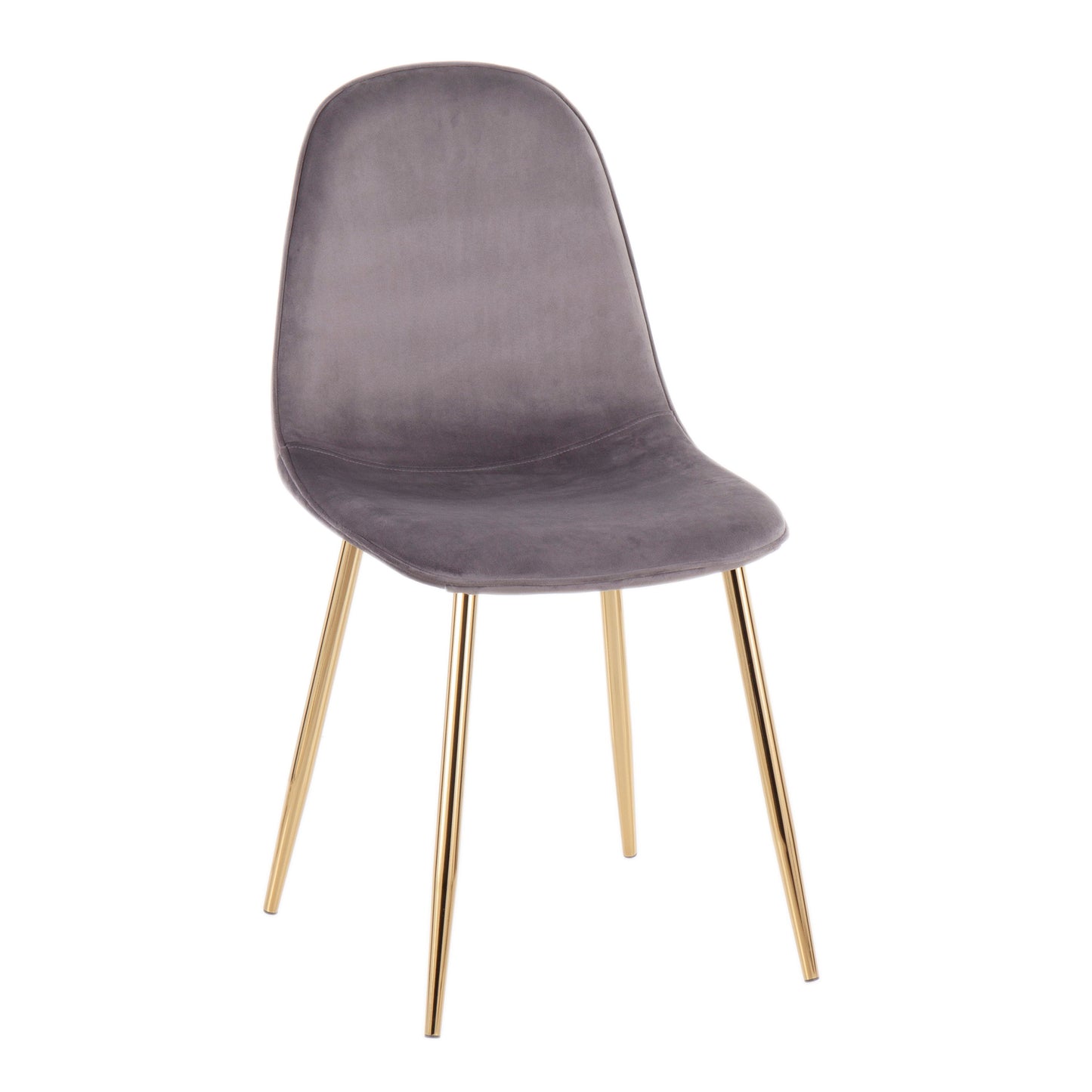 Pebble - Contemporary Chair (Set of 2) - Gold / Gray