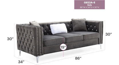 Paige - Sofa - Gray