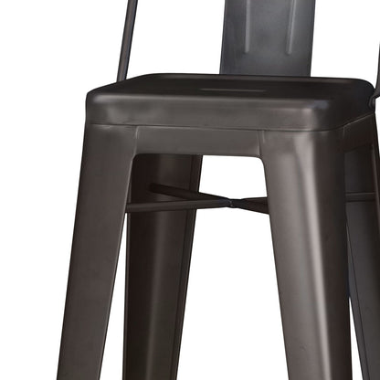Rayne - Metal Bar Stool (Set of 2) - Gun Metal Gray