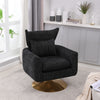 Classic Mid-Century 360-Degree Swivel Accent Chair - Black