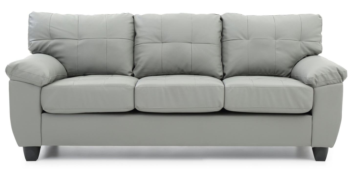 Sophisticated Sofa With Padded Arms - Gray