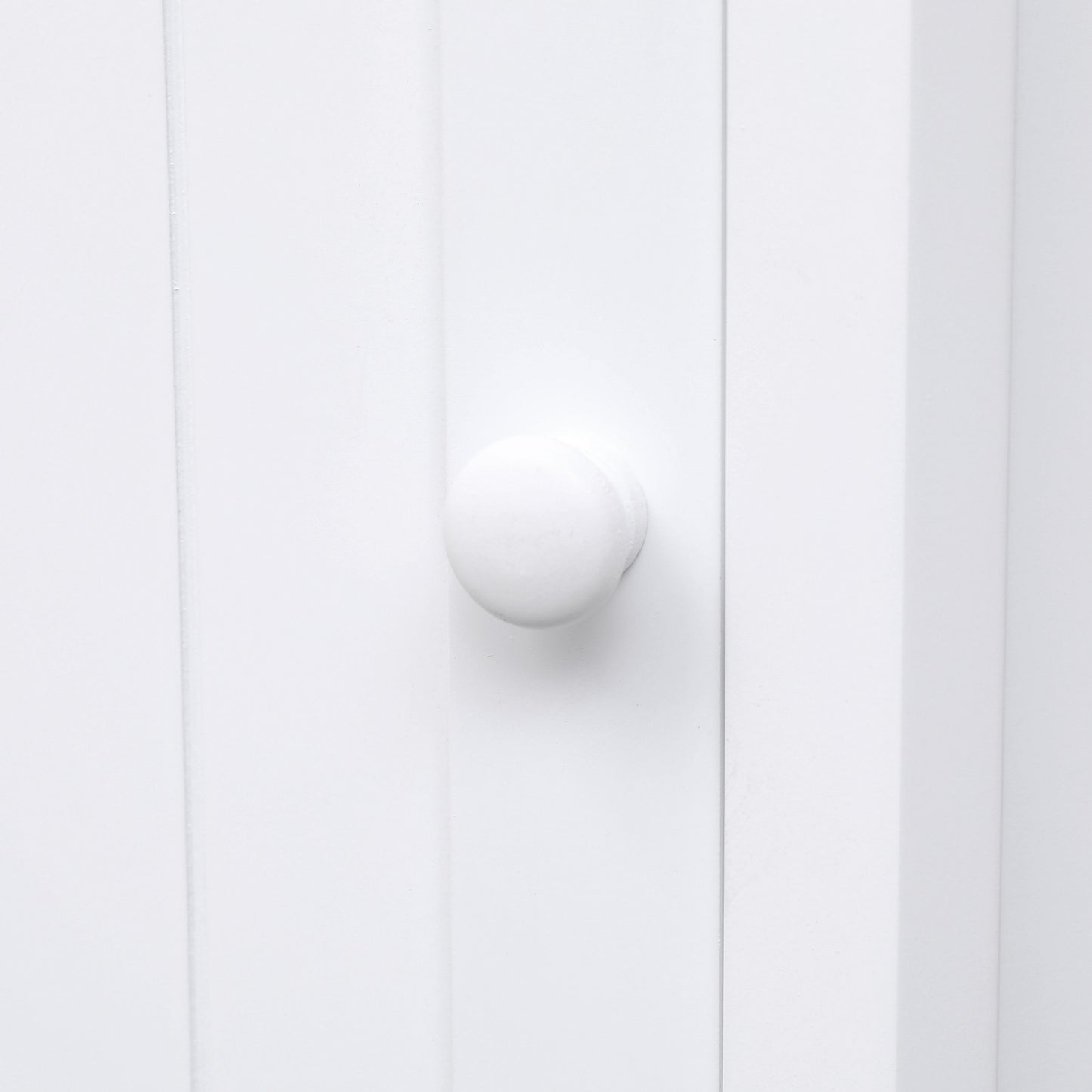 Bathroom Cabinet Triangle Corner Storage Cabinet With Adjustable Shelf Modern Style - White