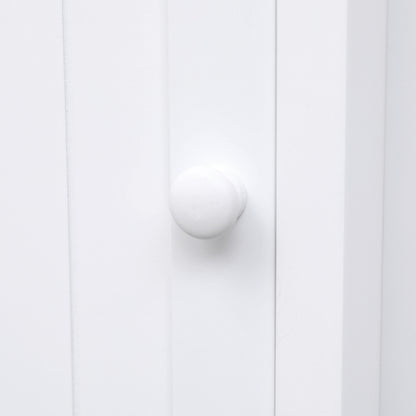 Bathroom Cabinet Triangle Corner Storage Cabinet With Adjustable Shelf Modern Style - White