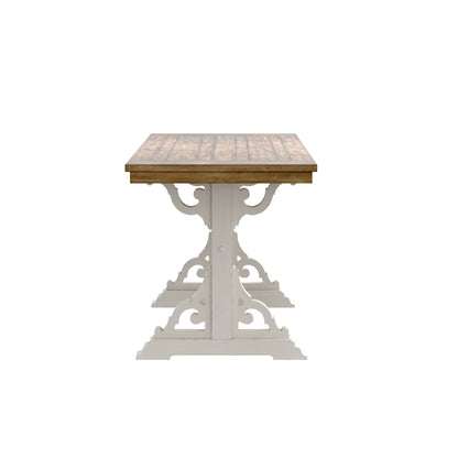 Haidel - Trestle Gathering Table - Brown / White
